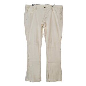 American Eagle Women's Cream Stretch Skinny Kick Jeans Size 18